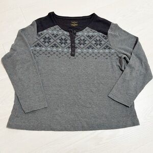 Northcrest Thermal Henley Top Womens Size XL Extra Large Long‎ Sleeve Winter